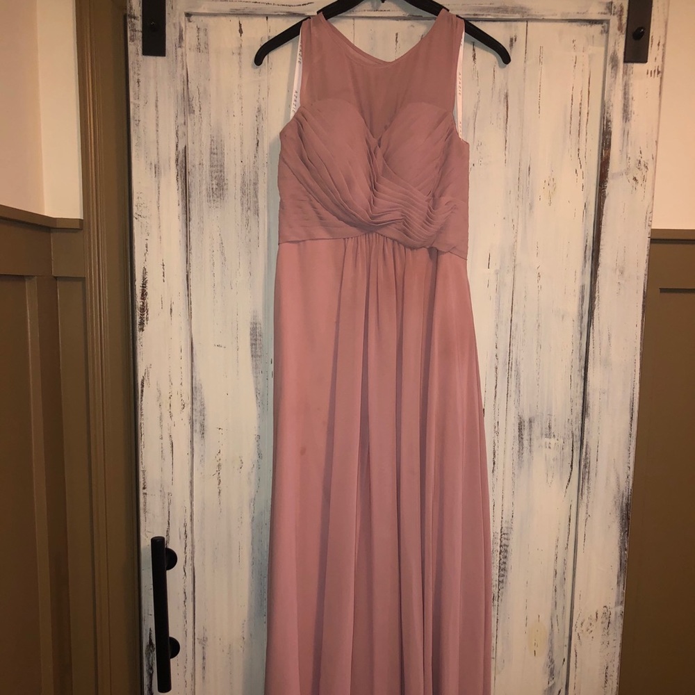 Azazie Justine Bridesmaid Dress Size 6 Dusty Rose